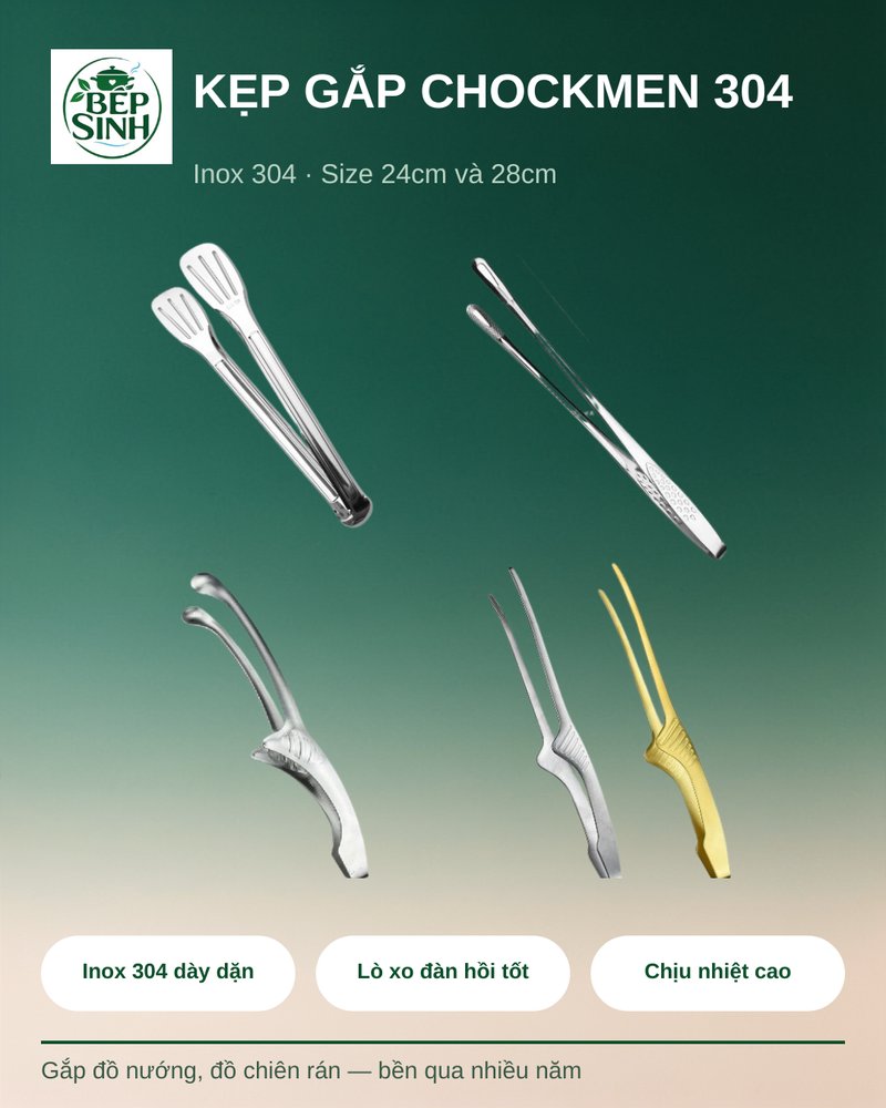 Kẹp gắp inox BẾP SINH