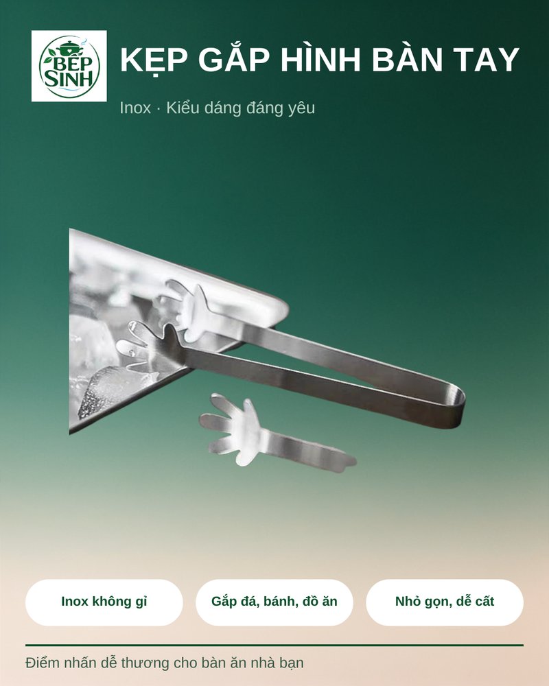 Kẹp gắp thức ăn hình bàn tay BẾP SINH