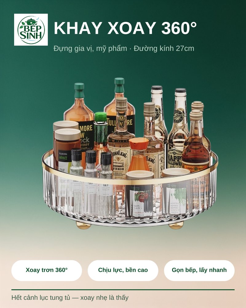 Khay xoay 360° BẾP SINH